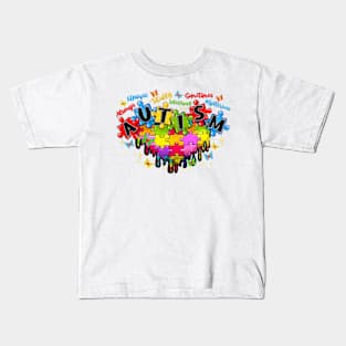 Autism Hearts, Autism Awareness, Puzzle Hearts, Autism Puzzle Kids T-Shirt